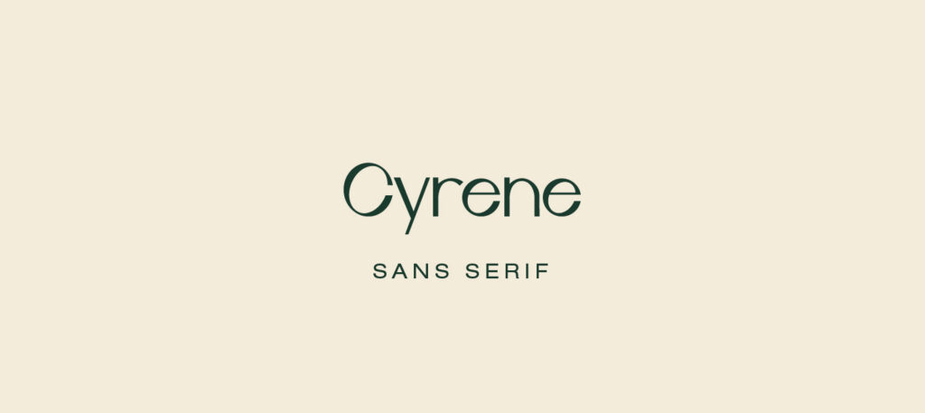 Typographie Sans Serif Cyrene