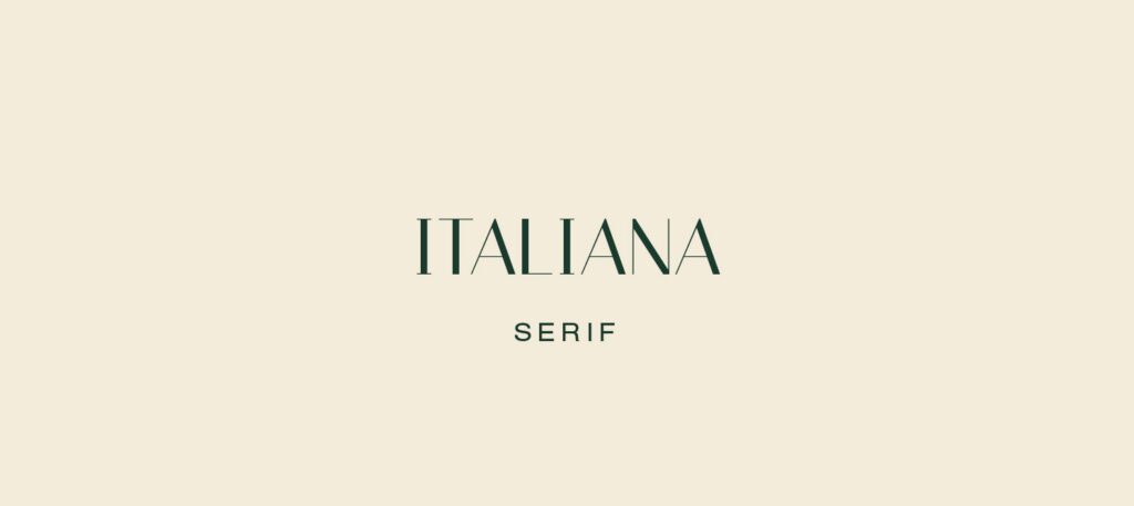 Typographie Serif Italiana