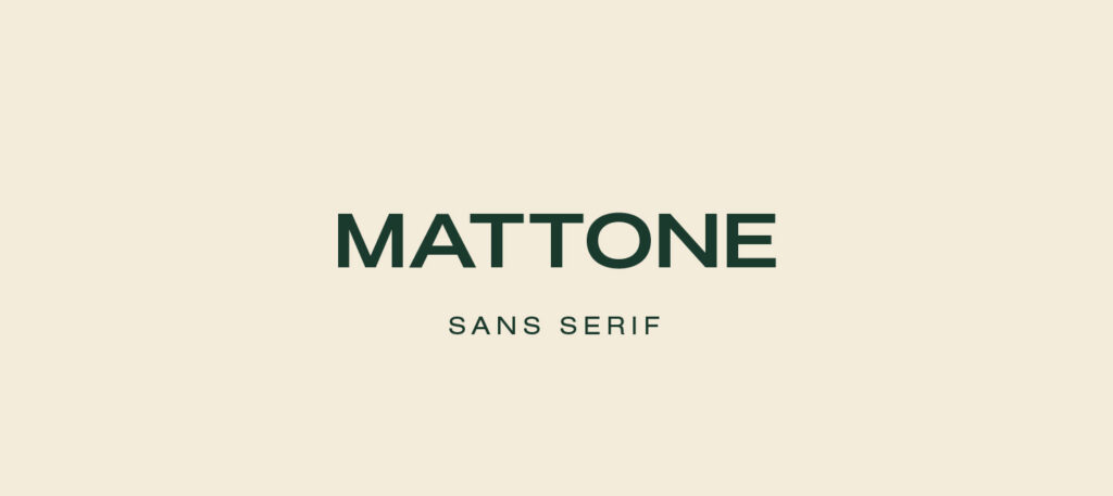 Typographie Sans Serif Mattone