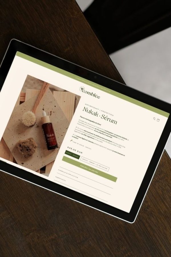 Brown Modern Webdesign Portfolio Tablet Mockup Facebook Post