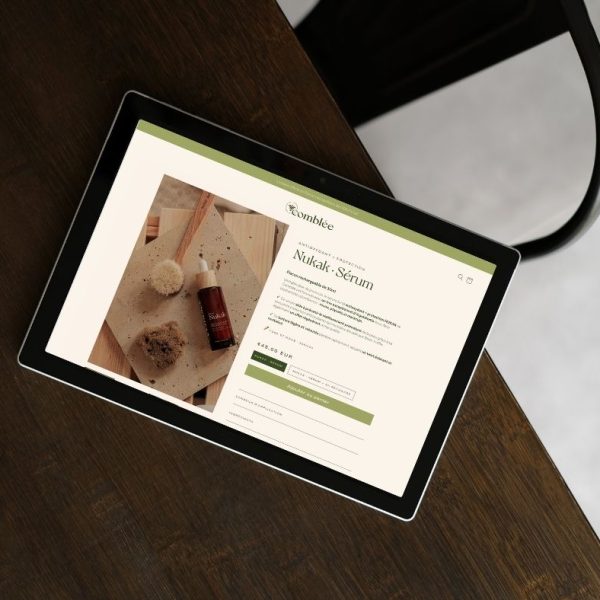 Brown Modern Webdesign Portfolio Tablet Mockup Facebook Post